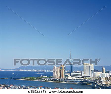 Stock Photo - Momochihama in Fukuoka. Fotosearch