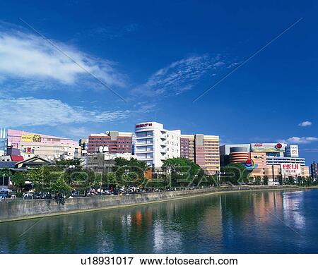 Nakasu in Fukuoka View Large Photo Image Stock Photo - Nakasu in Fukuoka. Fotosearch