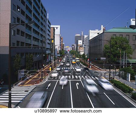 Nanotsu Street in Fukuoka View Large Photo Image Stock Photo - Nanotsu Street in Fukuoka. Fotosearch