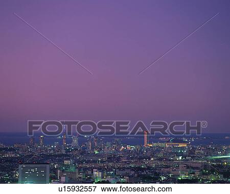 Night View, Momochihama in Fukuoka View Large Photo Image Stock Photo - Night View, Momochihama in Fukuoka. Fotosearch