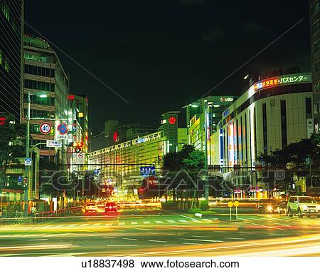 Night View, Tenjinbashi in Fukuoka View Large Photo Image Stock Photo - Night View, Tenjinbashi in Fukuoka. Fotosearch