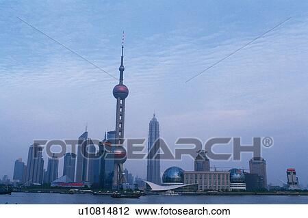 Several Shanghai Buildings, the Oriental Pearl Tower also Visual Under a Grey Sky, Low Angle View, Shanghai, China View Large Photo Image Stock Image - Several Shanghai Buildings, the Oriental Pearl Tower also Visual Under a Grey Sky, Low Angle View, Shanghai, China. Fotosearch