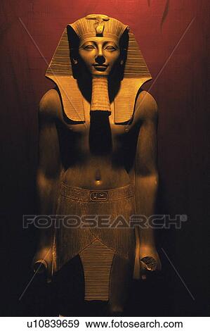 Stock Photo - A stone statue, Egypt, Low Angle View. Fotosearch