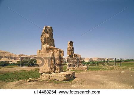 Colossi of Memnon, Egypt, Low Angle View View Large Photo Image Picture - Colossi of Memnon, Egypt, Low Angle View. Fotosearch