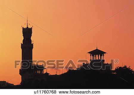 Montazah palace, Egypt, Silhouette, Low Angle View View Large Photo Image Stock Photo - Montazah palace, Egypt, Silhouette, Low Angle View. Fotosearch