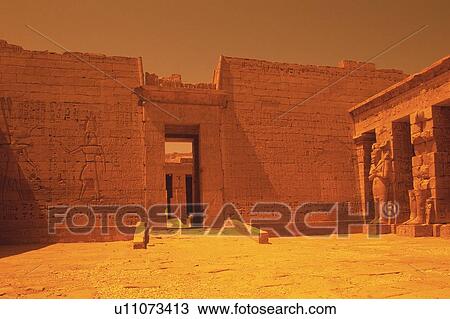 Mortuary Temple of Ramses, Egypt, Low Angle View View Large Photo Image Stock Image - Mortuary Temple of Ramses, Egypt, Low Angle View. Fotosearch
