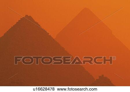 Pyramids, Egypt, Silhouette View Large Photo Image Stock Photo - Pyramids, Egypt, Silhouette. Fotosearch
