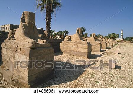 Stock Image - Site of Luxor, Egypt, Low Angle View. Fotosearch