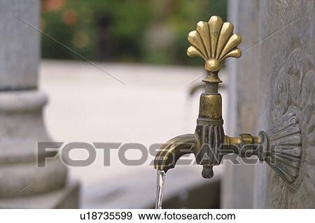 Stock Photo - A tap of the mosque, Turkey, Close Up. Fotosearch