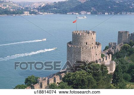 Picture - Bosporus and Rumelihisar fort, Turkey, High Angle View. Fotosearch