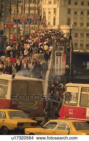 Picture - Galata bridge, Turkey, Low Angle View. Fotosearch