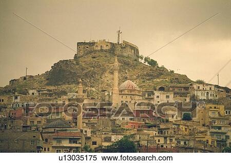 Stock Photography - Suburb village of Istanbul, Turkey, Low Angle View. Fotosearch