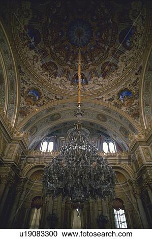 The ceiling of Dormabafche Palace, Turkey, Low Angle View View Large Photo Image Stock Image - The ceiling of Dormabafche Palace, Turkey, Low Angle View. Fotosearch