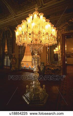 Stock Photography - The chandelier of Dormabafche Palace, Turkey, Low Angle View. Fotosearch