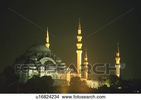 The mosque and minaret, Turkey, Low Angle View View Large Photo Image Picture - The mosque and minaret, Turkey, Low Angle View. Fotosearch