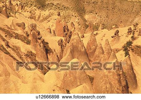 The Rock Sites of Cappadocia, Turkey, High Angle View View Large Photo Image Stock Photo - The Rock Sites of Cappadocia, Turkey, High Angle View. Fotosearch
