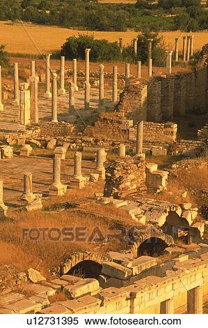 The site of Bergama, Turkey, High Angle View View Large Photo Image Stock Photography - The site of Bergama, Turkey, High Angle View. Fotosearch