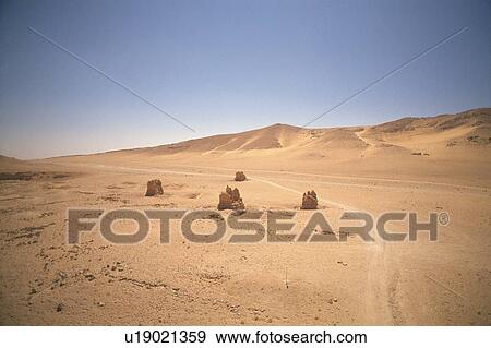 Stock Photo - The site of Palmyra, Syria, Aerial View. Fotosearch