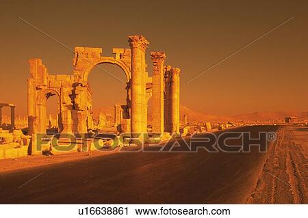 The site of Palmyra, Syria, Low Angle View View Large Photo Image Stock Image - The site of Palmyra, Syria, Low Angle View. Fotosearch