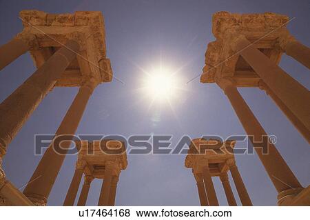 The site of Palmyra, Syria, Low Angle View View Large Photo Image Stock Photo - The site of Palmyra, Syria, Low Angle View. Fotosearch