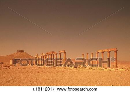 Stock Photo - The site of Palmyra, Syria, Low Angle View. Fotosearch
