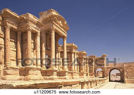 Stock Photography - The site of Palmyra, Syria, Low Angle View. Fotosearch