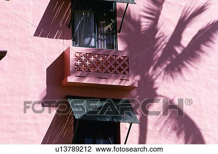 a Pink-colored Resort Hotel, a Shadow of a Palm Visual, Low Angle View, Hawaii, USA View Large Photo Image Stock Image - a Pink-colored Resort Hotel, a Shadow of a Palm Visual, Low Angle View, Hawaii, USA. Fotosearch