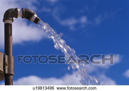 Stock Photograph -  a Shower Outside Under a Blue Sky, Low Angle View, Differential Focus, Hawaii, USA. Fotosearch