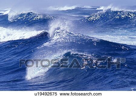 Several Ocean Waves, the Water Splashing in Many Directions, High Angle View, Hawaii, USA View Large Photo Image Stock Photography - Several Ocean Waves, the Water Splashing in Many Directions, High Angle View, Hawaii, USA. Fotosearch
