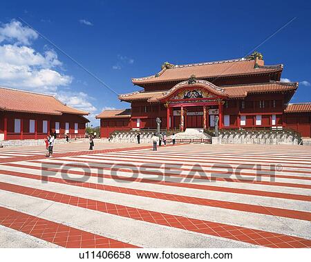 Shuri Castle View Large Photo Image Stock Photo - Shuri Castle. Fotosearch