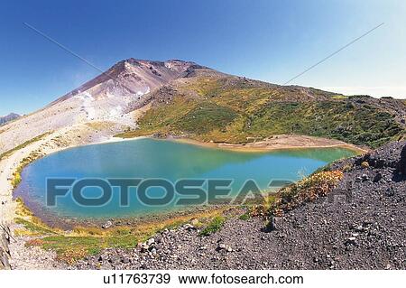 a Little Pond In Front of the Mt. Asahidake Under a Blue Sky, Front View, Hokkaido Prefecture, Japan View Large Photo Image Stock Photo - a Little Pond In Front of the Mt. Asahidake Under a Blue Sky, Front View, Hokkaido Prefecture, Japan. Fotosearch