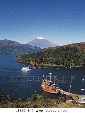 Mt. Fuji and boats on Lake Ashino, Hakone town, Kanagawa prefecture, Japan View Large Photo Image Stock Image - Mt. Fuji and boats on Lake Ashino, Hakone town, Kanagawa prefecture, Japan. Fotosearch