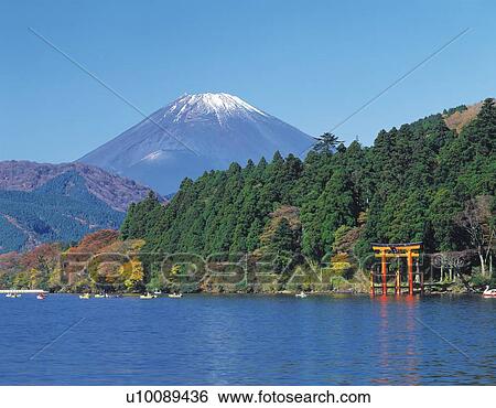 Mt. Fuji and Lake Ashino, Hakone town, Kanagawa prefecture, Japan View Large Photo Image Stock Photograph - Mt. Fuji and Lake Ashino, Hakone town, Kanagawa prefecture, Japan. Fotosearch