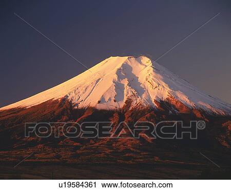 Stock Image - Mt. Fuji in autumn, Oshino village, Yamanashi prefecture, Japan. Fotosearch