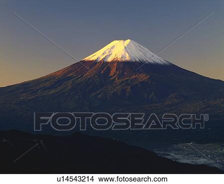Mt. Fuji in the morning, Kawaguchiko town, Yamanashi prefecture, Japan View Large Photo Image Picture - Mt. Fuji in the morning, Kawaguchiko town, Yamanashi prefecture, Japan. Fotosearch