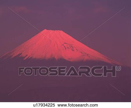 Stock Photography - Mt. Fuji in the morning, Shuzenji town, Shizuoka prefecture, Japan. Fotosearch