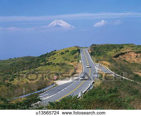 Top of Mt. Fuji in field of cloud and driveway, high angle view, Susono city, Shizuoka prefecture, Japan View Large Photo Image Picture - Top of Mt. Fuji in field of cloud and driveway, high angle view, Susono city, Shizuoka prefecture, Japan. Fotosearch