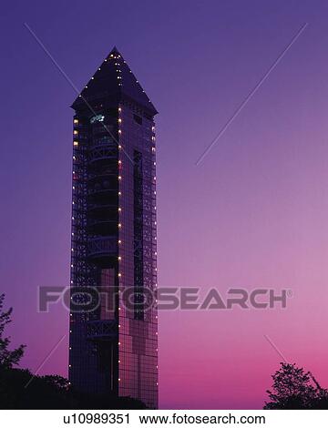 Stock Image - Higashiyama Sky Tower, Nagoya City, Japan, Low Angle View. Fotosearch