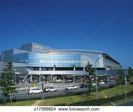 Picture - Nagoya Air Port, Nagoya, Japan, High Angle View, Pan Focus. Fotosearch