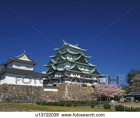 Nagoya Castle, Nagoya City, Japan, Low Angle View, Pan Focus View Large Photo Image Stock Photo - Nagoya Castle, Nagoya City, Japan, Low Angle View, Pan Focus. Fotosearch
