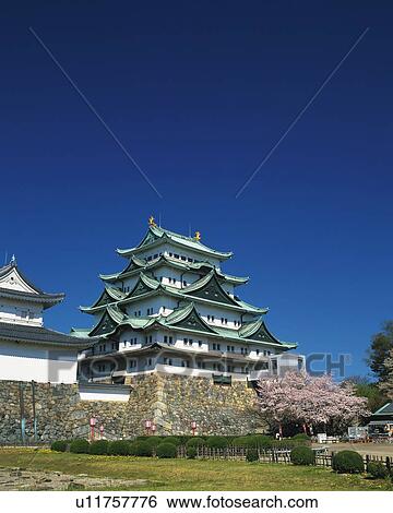Nagoya Castle, Nagoya City, Japan, Low Angle View, Pan Focus View Large Photo Image Stock Photograph - Nagoya Castle, Nagoya City, Japan, Low Angle View, Pan Focus. Fotosearch