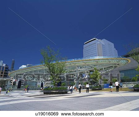 Stock Photo - Oasis21, Nagoya City, Japan, Low Angle View, Pan Focus. Fotosearch