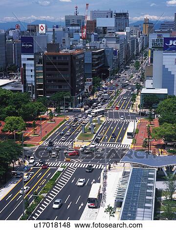 The Street in Nagoya, Nagoya City, Japan, High Angle View, Pan Focus View Large Photo Image Stock Photo - The Street in Nagoya, Nagoya City, Japan, High Angle View, Pan Focus. Fotosearch