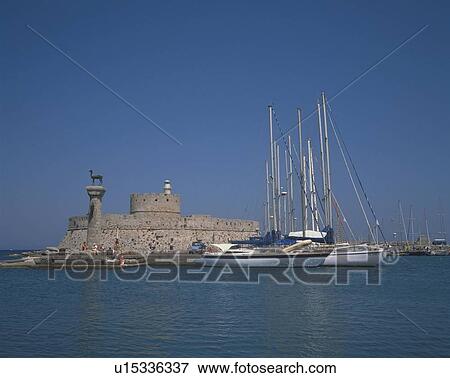 Stock Photo - Agios Nikolaos, Crete, Greece, Europe, Front View, Pan Focus. Fotosearch
