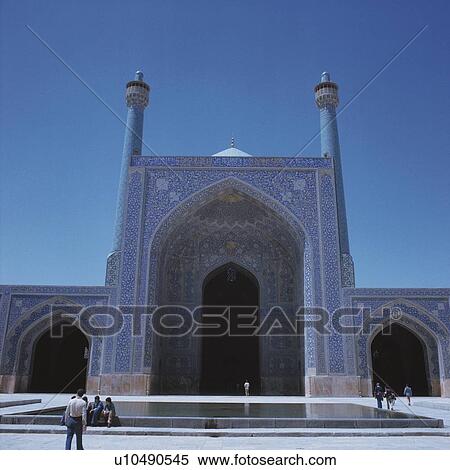 Stock Photography - Emam Mosque, Iran, Middle East, Low Angle View, Pan Focus. Fotosearch