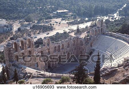 Herod Atticus Theater, Greece, Europe, High Angle View, Pan Focus View Large Photo Image Stock Image - Herod Atticus Theater, Greece, Europe, High Angle View, Pan Focus. Fotosearch