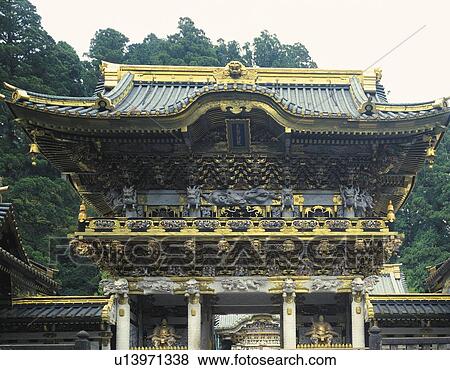 Nikko Toshogu, Tochigi Prefecture, Japan, Asia, Low Angle View, Pan Focus View Large Photo Image Stock Photo - Nikko Toshogu, Tochigi Prefecture, Japan, Asia, Low Angle View, Pan Focus. Fotosearch