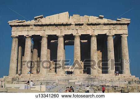 Stock Image - Parthenon, Greece, Europe, Low Angle View, Pan Focus. Fotosearch