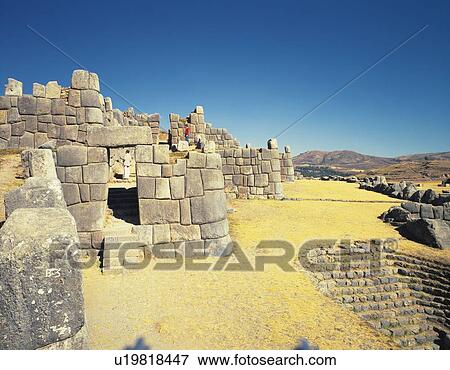 Stock Photo - Sacsayhuaman, Peru, South America, High Angle View, Pan Focus. Fotosearch