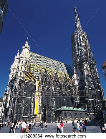 Picture - Stephansdom, Wien, Austria, Europe, Low Angle View, Pan Focus. Fotosearch